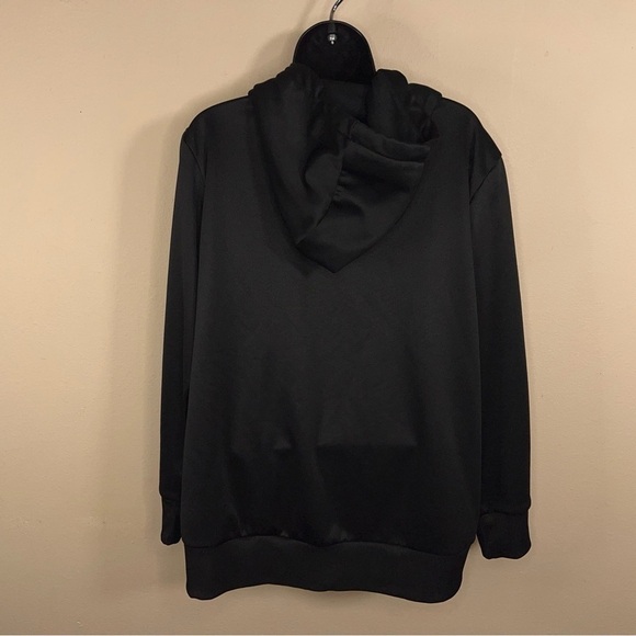NEW MONDETTA BLACK PULLOVER HOODIE FRONT POCKET SOFT COMFORTABLE - Picture 4 of 14